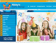 Tablet Screenshot of partyrentalmiaminicky.com